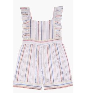 Romper Baby 12 Months White Striped Romper Pastourelle By Pippa and Julie